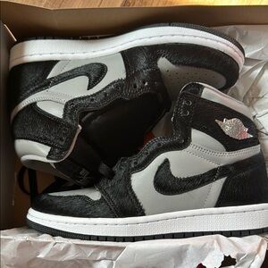 Nike Black and Gray High-Top Sneakers